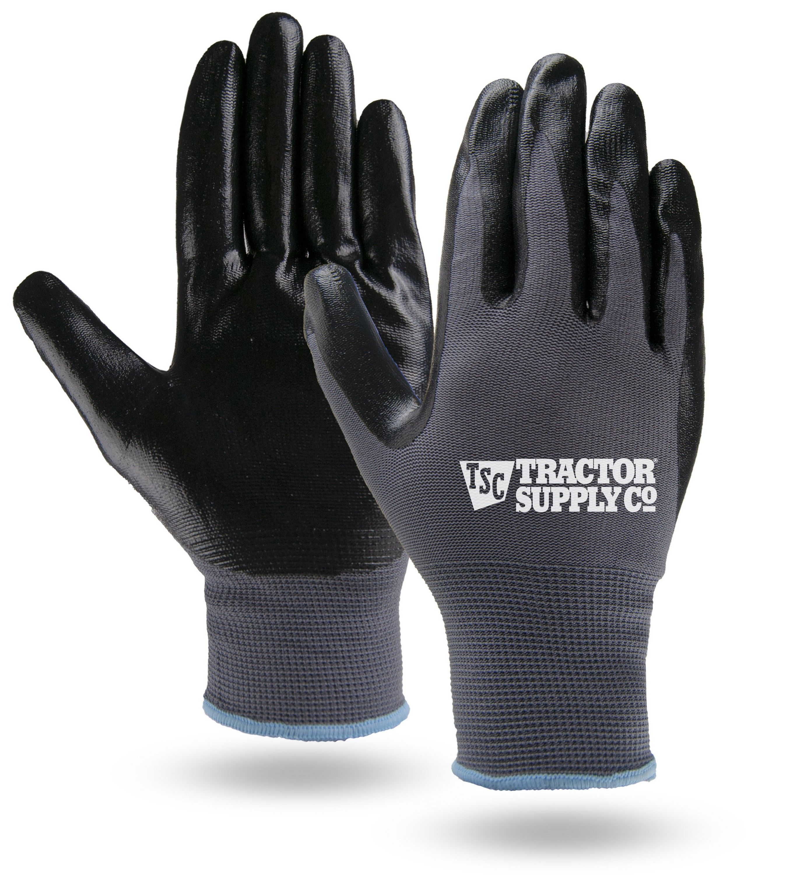 black and gray gloves